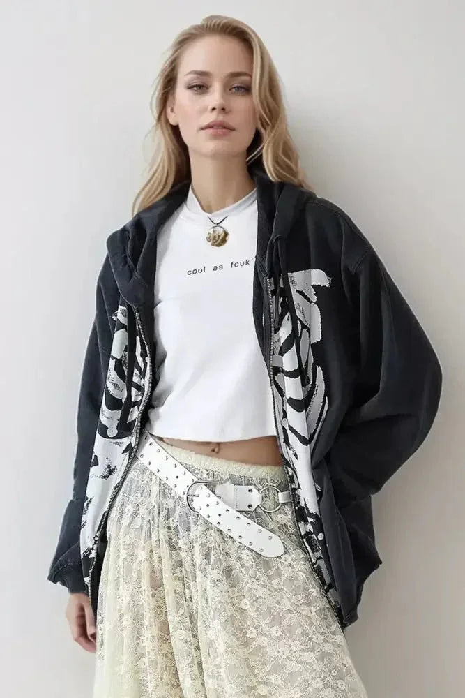 Skeleton Zip Up Drawstring Hoodie - Update AvenueHalloweenTrendsi10010068377172110010068377172161e551bc - 5ff1 - 4b94 - aa0e - adb73611dfa6 - MaxBlack