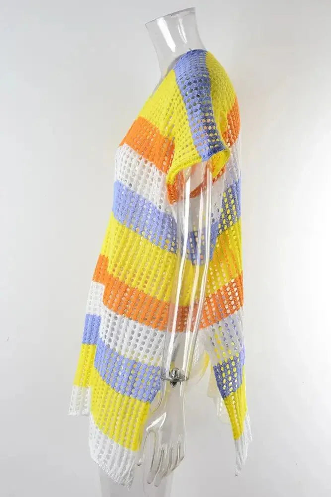Slit Color Block V - Neck Cover - Up - Update AvenueTrendsi100100075441250100100075441250582921df - 83a5 - 42b0 - 8619 - aa26b7471783 - MaxYellow