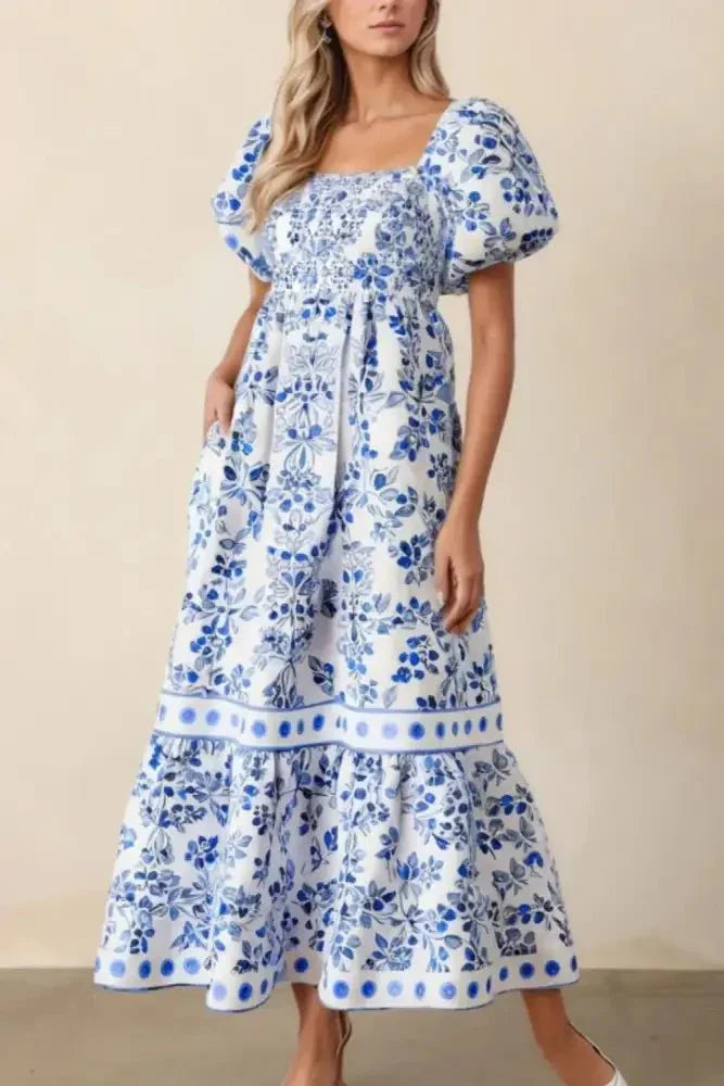 Smocked Printed Square Neck Puff Sleeve Dress - Update AvenueEffortless Elegance: DressesTrendsi100100210570513100100210570513f9693ab9 - 603b - 4b9c - a76e - 048ae6ad19dc - Max - OriginRoyal Blue