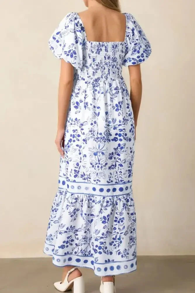 Smocked Printed Square Neck Puff Sleeve Dress - Update AvenueEffortless Elegance: DressesTrendsi100100210570513100100210570513f6013fec - 2be4 - 44c9 - 8c33 - dc3eb0f256f9 - Max - OriginRoyal Blue