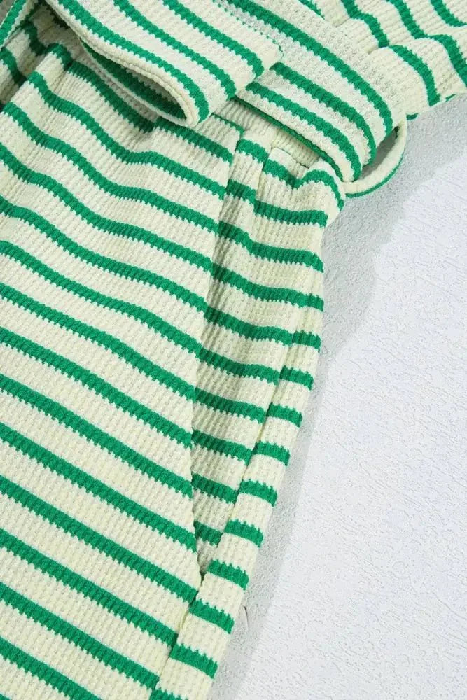 Striped Half Sleeve Tie Waist Romper - Update AvenueVacation StyleTrendsi10010007515831910010007515831961d140c1 - 7e95 - 4a5a - a2df - ae352379ee0e - MaxGreen