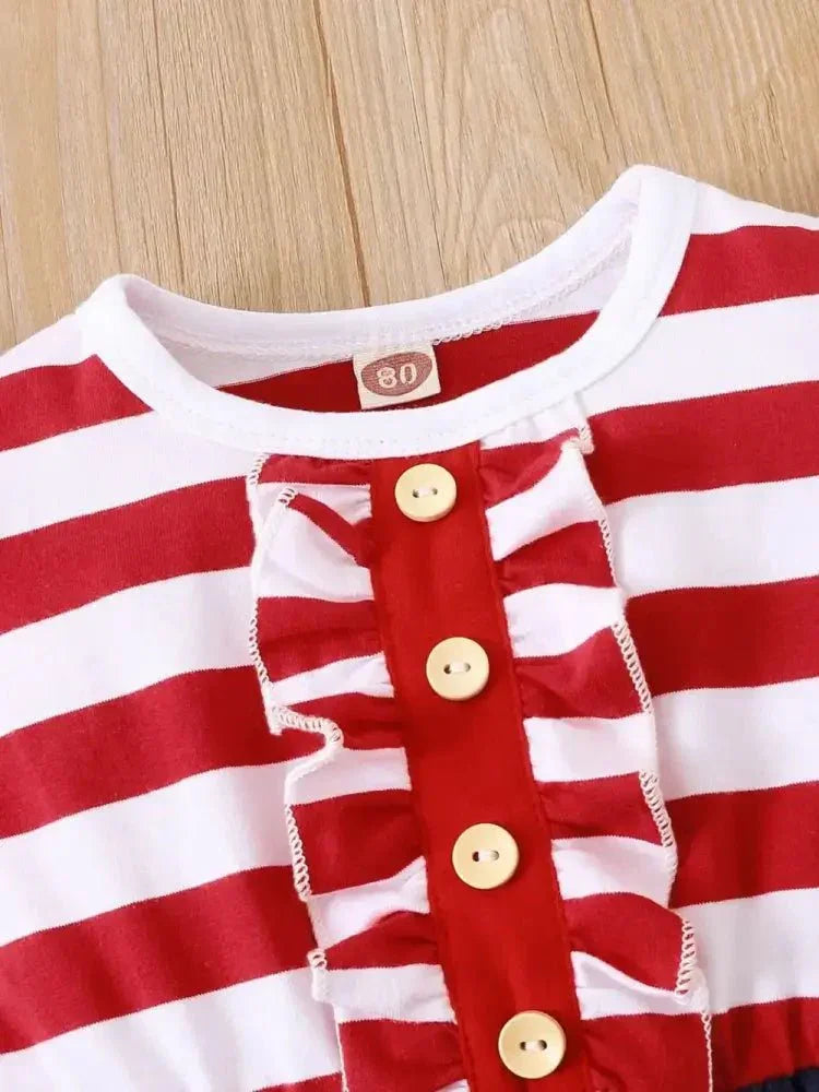 Striped & Stars Ruffled Round Neck Cap Sleeve Dress - Update AvenueHonor the Stars and StripesTrendsi1003009429115001003009429115009f943759 - f3aa - 4fb2 - a13e - ebd1fa9256ea - MaxRed/Blue/White