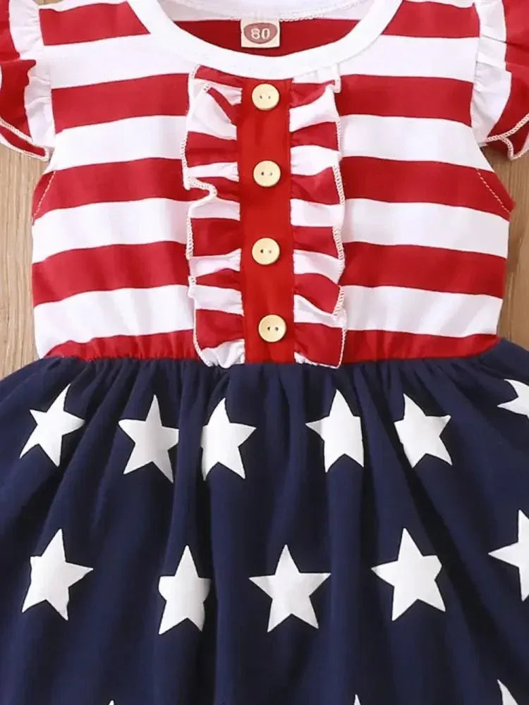Striped & Stars Ruffled Round Neck Cap Sleeve Dress - Update AvenueHonor the Stars and StripesTrendsi1003009429115001003009429115006f43cb86 - acfc - 400d - 9f68 - 5ead45abe596 - MaxRed/Blue/White