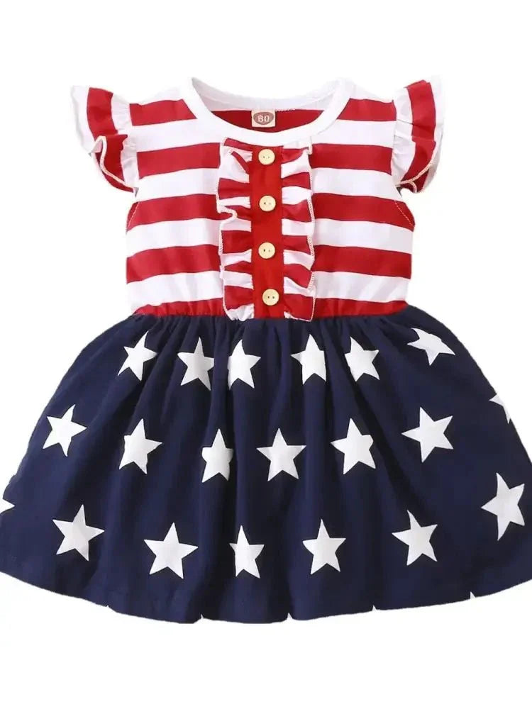 Striped & Stars Ruffled Round Neck Cap Sleeve Dress - Update AvenueHonor the Stars and StripesTrendsi100300942911500100300942911500564d4a2a - 36cf - 4a03 - 94cb - 84e8e6993b0b - MaxRed/Blue/White
