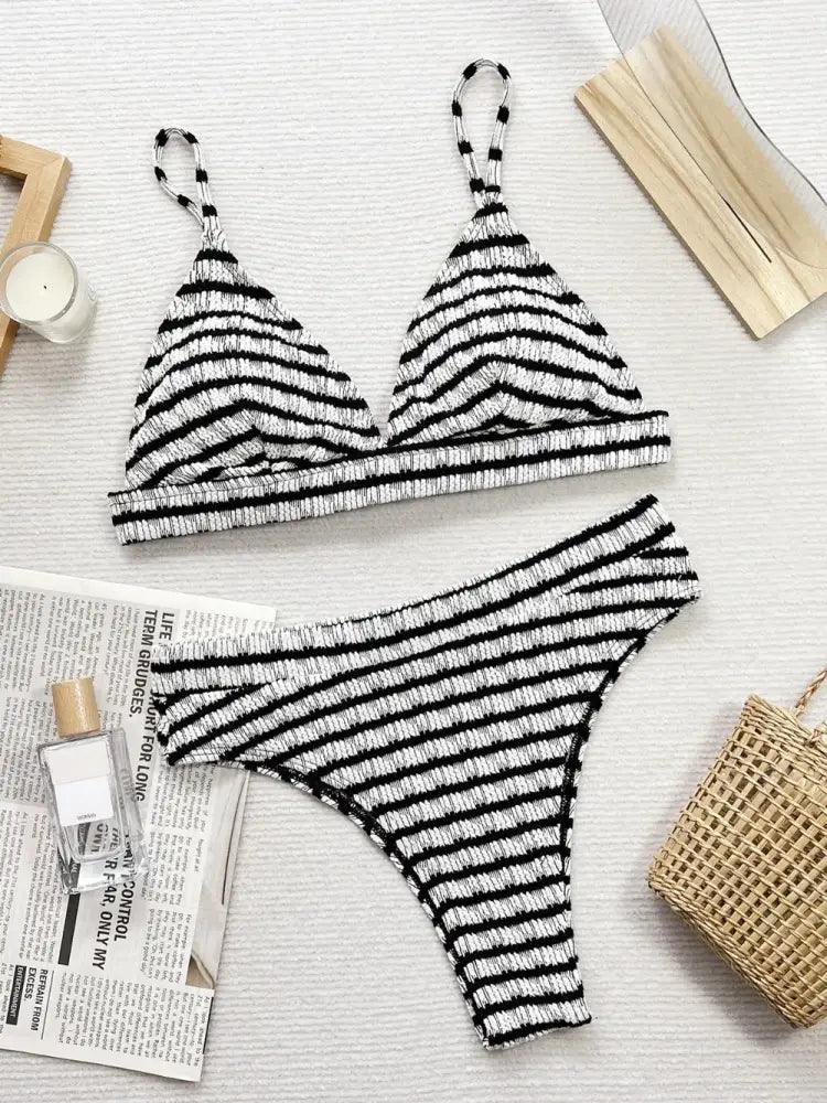 Striped V - Neck Two - Piece Swim Set - Update AvenueTrendsi1001009111613221001009111613226c2bfdbc - 15e3 - 4c42 - 8254 - 27c220891ee9 - MaxBlack
