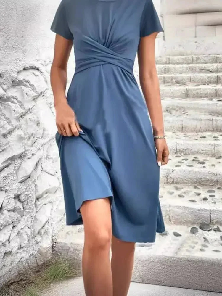 Surplice Sleeveless Wrap Dress - Update AvenueCasual DressesTrendsi100100059758040100100059758040Surplice Sleeveless Wrap DressBlue