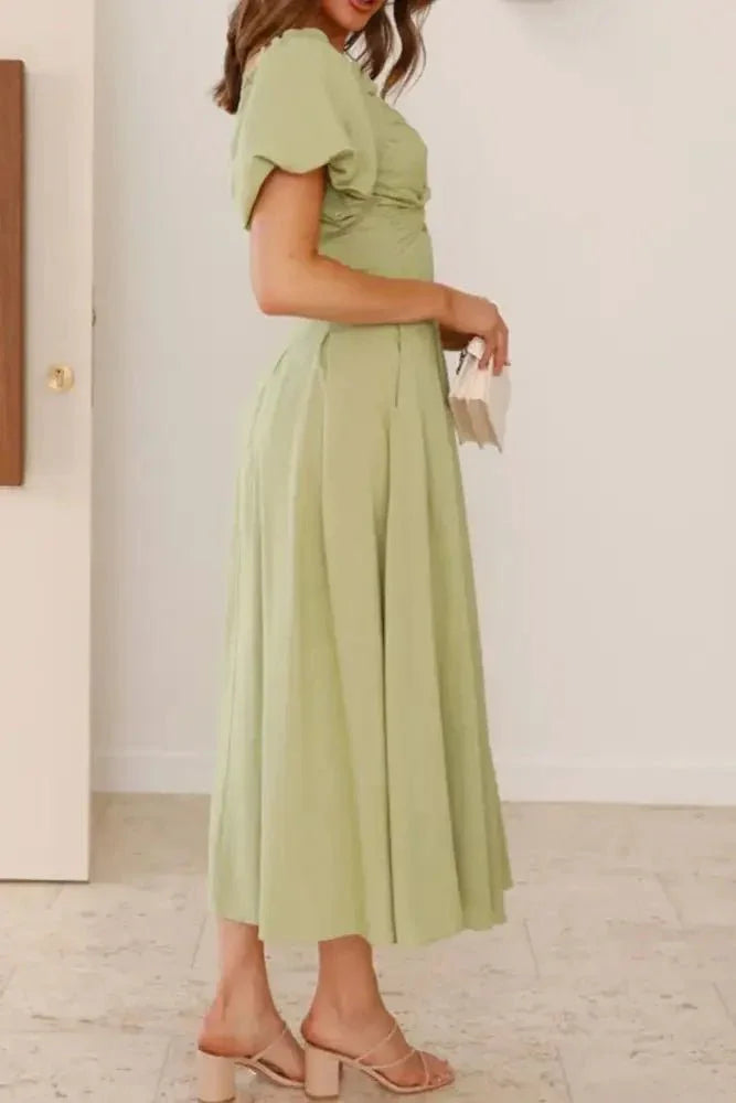 Sweetheart Neck Puff Sleeve Dress - Update AvenueTrendsi10010006760176610010006760176659820e3f - 4c7e - 400e - 81b6 - 49859a794567 - Max - OriginYellow - Green