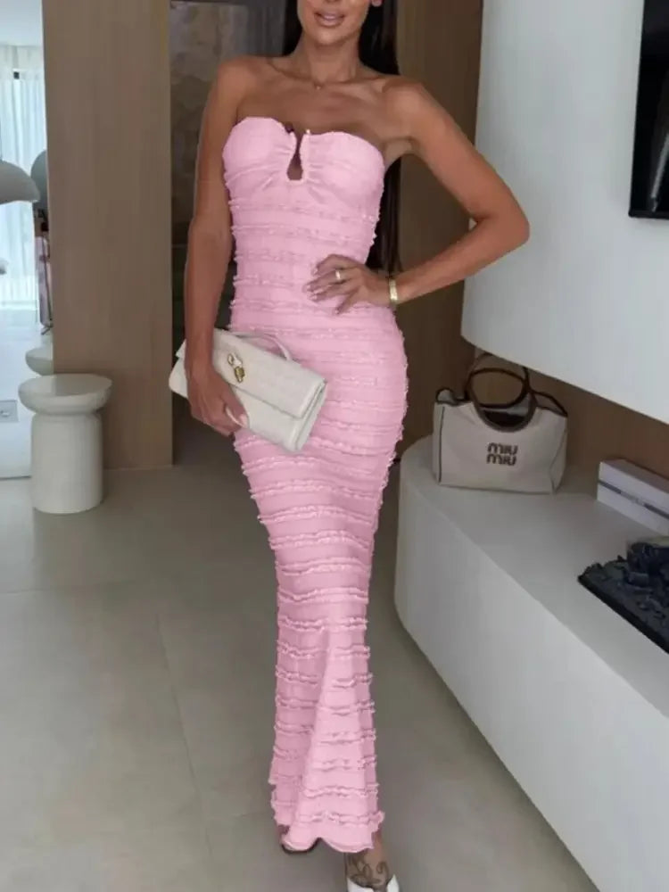 Sweetheart Neck Tube Maxi Dress