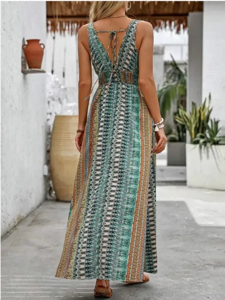 Tied Back Printed Sleeveless Maxi Slit Dress - Update AvenueBoho VibesTrendsi100100812809013100100812809013066d899d - 4e9f - 467b - b1de - 392b7b2eb36c - Max - OriginTurquoise