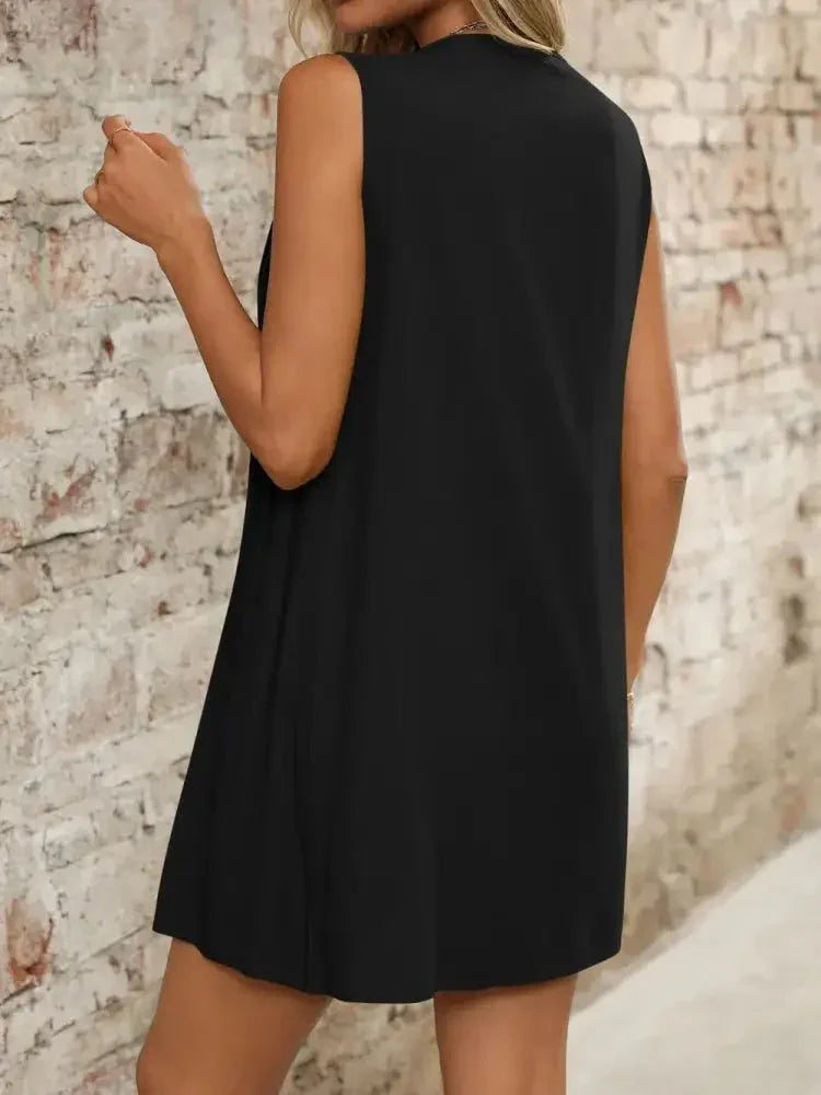 Tied Front Pleated Sleeveless Mini Dress - Update AvenueEffortless Elegance: DressesTrendsi1001007373995931001007373995933f76933d - b718 - 41ed - 9eab - b2924468e871 - MaxBlack