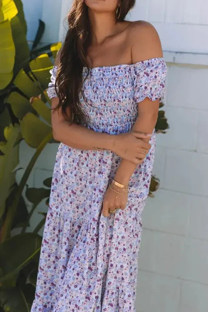 Tiered Floral Shirred High Waist Maxi Dress - Update AvenueEffortless Elegance: DressesTrendsi100100972772641100100972772641290e7584 - 29ee - 4680 - b20a - d551ee86d415 - Max - OriginLavender