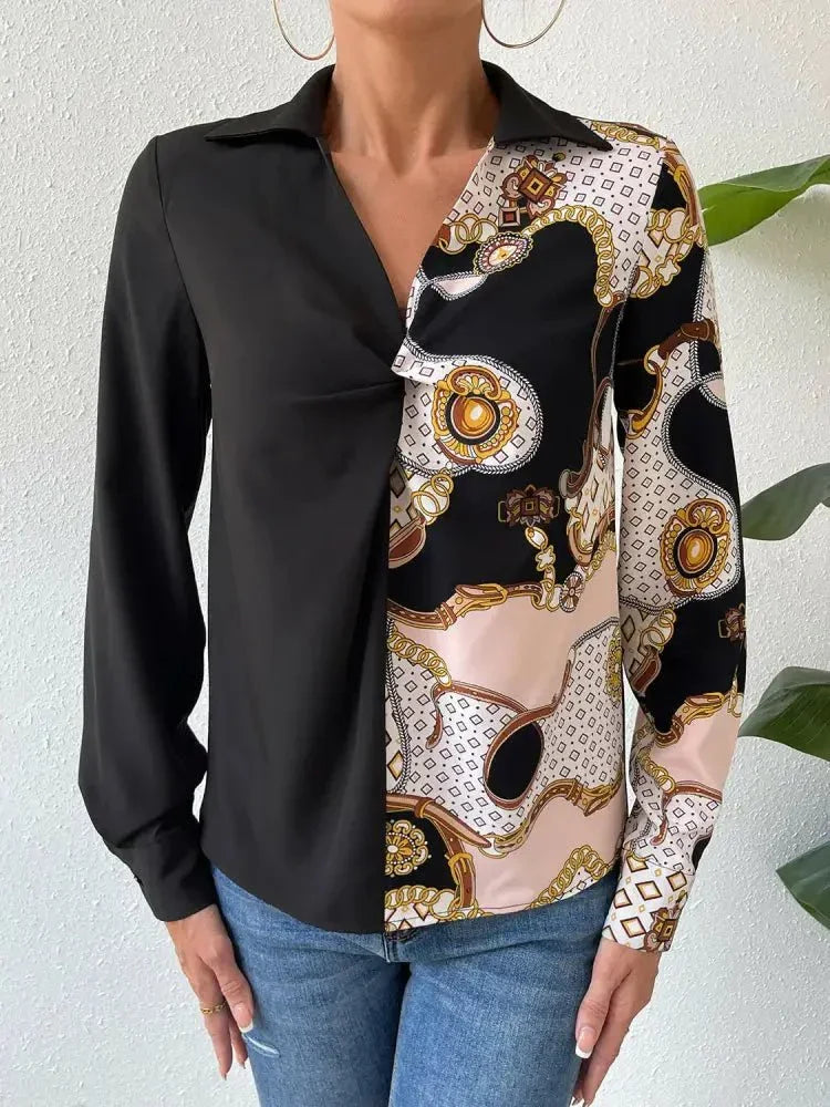 Twist Front Collared Blouse - Update AvenueTrendsi100101733706926100101733706926450d212c21474e9aaf4a8601868d2405 - MaxBlack