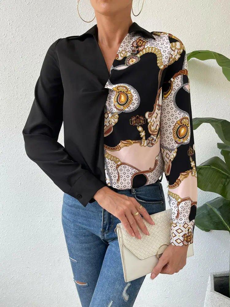 Twist Front Collared Blouse - Update AvenueTrendsi10010173370692610010173370692682f96677a4e14ceb895c71f35072ae7b - MaxBlack