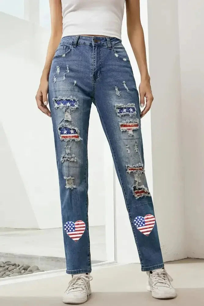 US Flag Distressed Straight Jeans - Update AvenueHonor the Stars and StripesTrendsi1001004938219471001004938219473bb93a6b - 55b0 - 4c0b - 8295 - 960d02fa0f9c - MaxMedium
