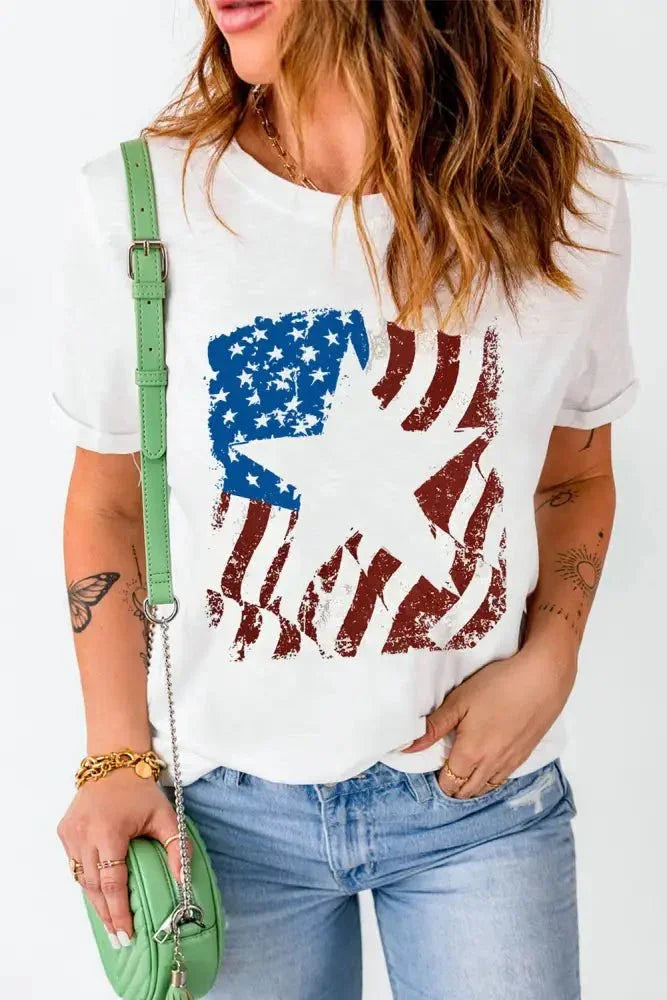 US Flag Graphic Round Neck Tee - Update AvenueHonor the Stars and StripesTrendsi100101130550333100101130550333855f328e9ca64f10b14d0bc632aa406a - MaxWhite
