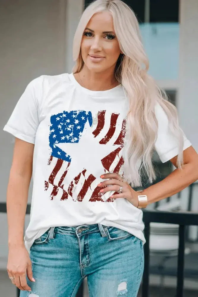 US Flag Graphic Round Neck Tee - Update AvenueHonor the Stars and StripesTrendsi100101130550333100101130550333db68abbfb6234f17a43cc581828f0ebb - MaxWhite