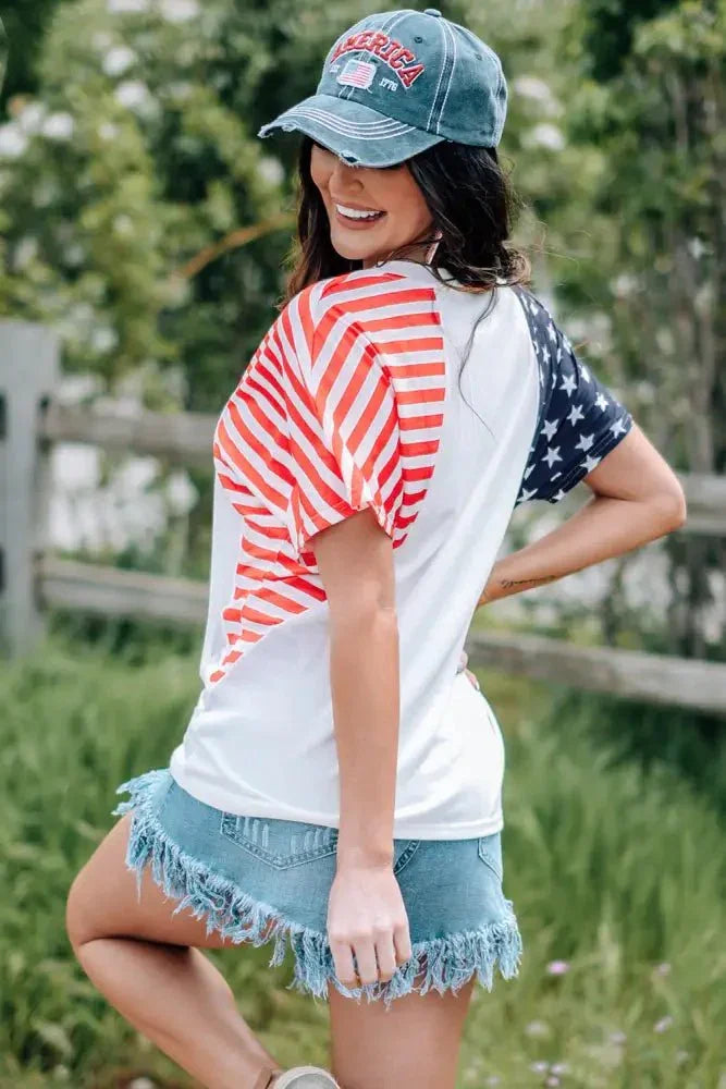 US Flag V - Neck Tee Shirt - Update AvenueHonor the Stars and StripesTrendsi100101241938040100101241938040aeac29ac66954a3b813d68cf7b8795df - MaxWhite