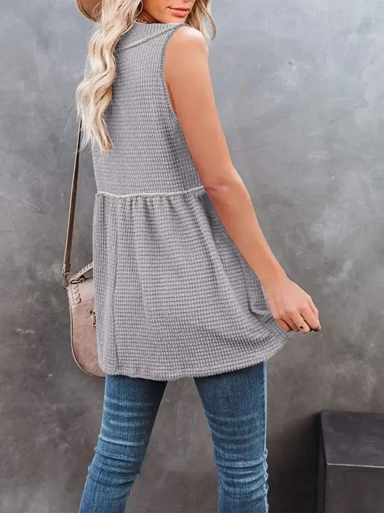 V - Neck Contrast Trim Waffle Knit Tank Top - Update AvenueTanks & CamisTrendsi100100894690802100100894690802ab74f33d - e0d2 - 494e - 8428 - 45ffa1e2d02a - Max - OriginGrey