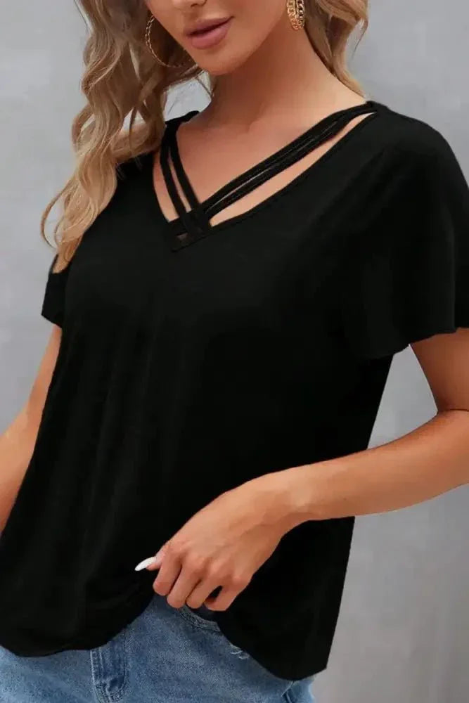 V - Neck Short Sleeve T-Shirt - Update AvenueT-ShirtsTrendsi100100150431306100100150431306a0d0750a - f613 - 4fe7 - 94e9 - cdb6b5a952ea - Max - OriginBlack
