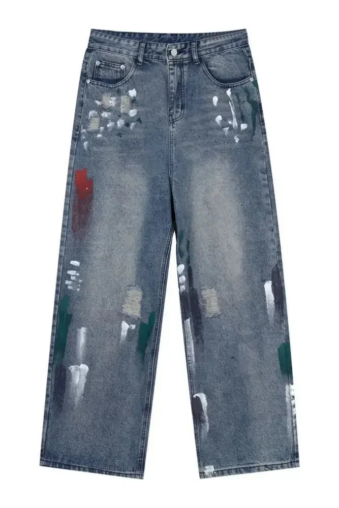 Washed Distressed Wide - Leg Jeans - Update AvenueTrendsi100400537168523100400537168523Washed Distressed Wide - Leg JeansMedium