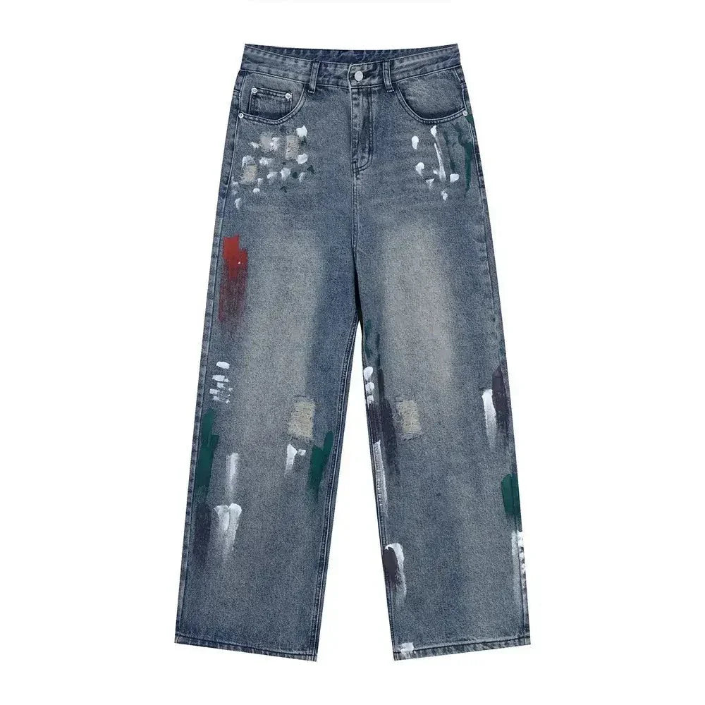 Washed Distressed Wide - Leg Jeans - Update AvenueTrendsi100400537168523100400537168523Washed Distressed Wide - Leg JeansMedium
