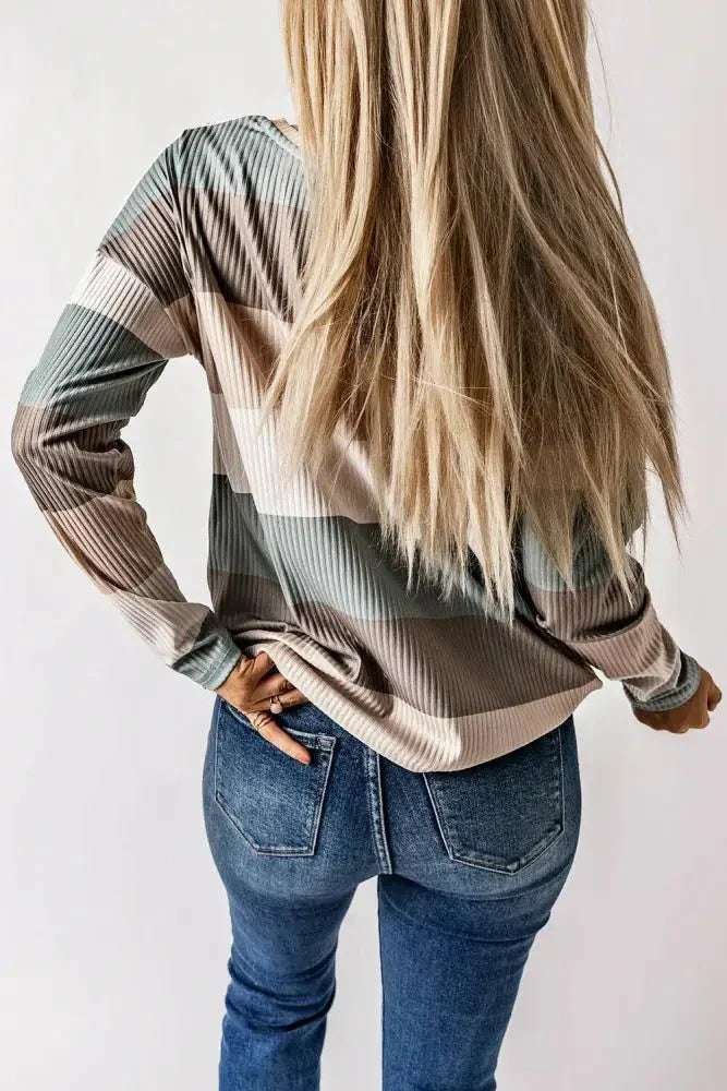 Wide Stripe Top with Pocket - Update AvenueTrendsi1001019895442891001019895442897521ea8895c34966bbe9784d2a1dceb6 - MaxKhaki