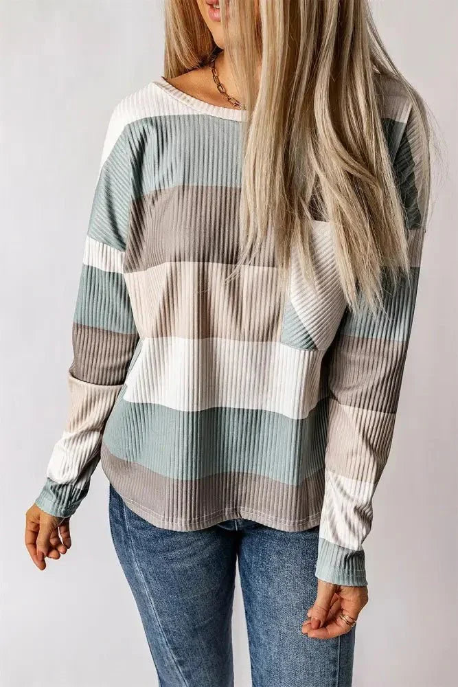 Wide Stripe Top with Pocket - Update AvenueTrendsi100101989544289100101989544289d05d63c05e9d472a822106f43915f31c - MaxKhaki