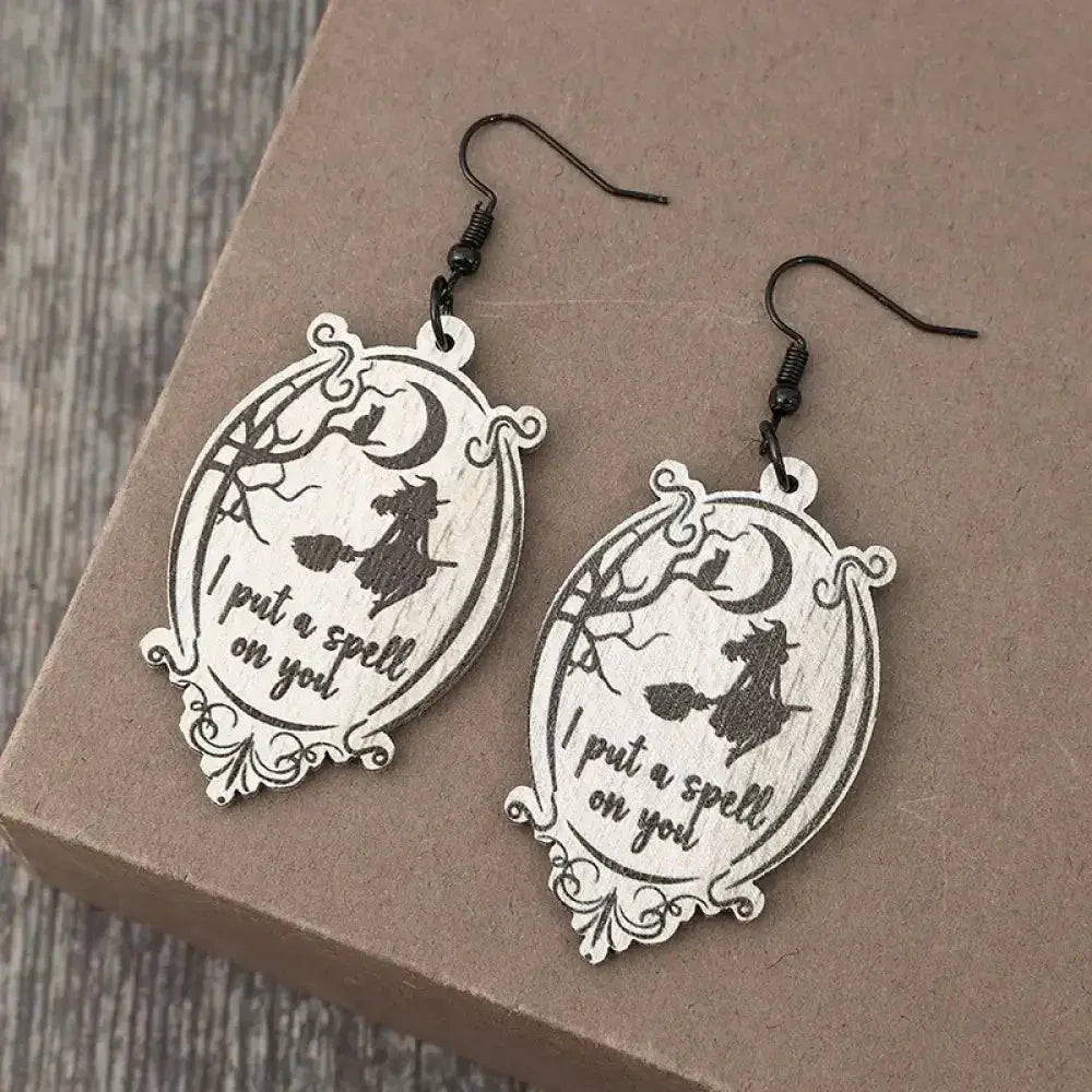 Witch Wooden Dangle Earrings - Update AvenueHalloweenTrendsi100500915431302100500915431302ec2d4a43 - e17f - 4e2e - aaac - de0a9a244afd - MaxBlack