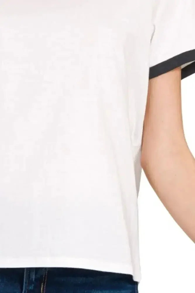 Zenana Contrast Binding Short Sleeve Tee Shirts - Update AvenueT-ShirtsTrendsi10010014748134910010014748134932742ee5 - a077 - 4d00 - 99e7 - c7c00abb6b13 - Max - OriginBlack