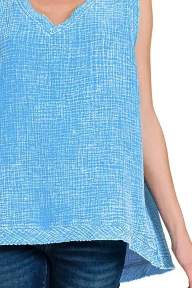 Zenana Double Gauze Raw Edge Acid Washed Tank - Update AvenueTanks & CamisTrendsi10010034938145810010034938145878ac5dce - b7be - 4528 - a3a9 - b2830d1bdf50 - Max - OriginDEEP SKY