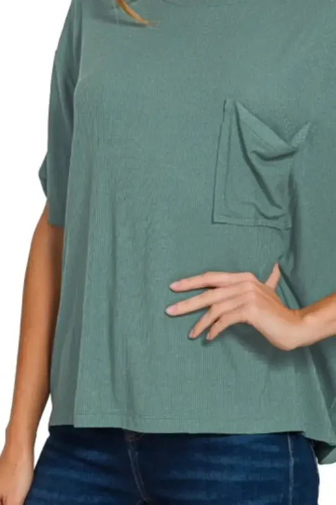 Zenana Oversized Ribbed Round Neck Short Sleeve Tee - Update AvenueT-ShirtsTrendsi100100005441169100100005441169a2b3f27c - 2d58 - 40b7 - 96ca - ac38ef568b6d - Max - OriginASH JADE