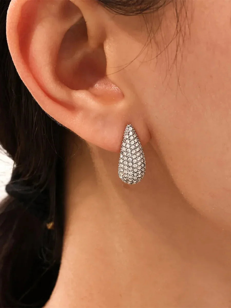 women's statement earrings — Sparkling Teardrops - Update Avenue