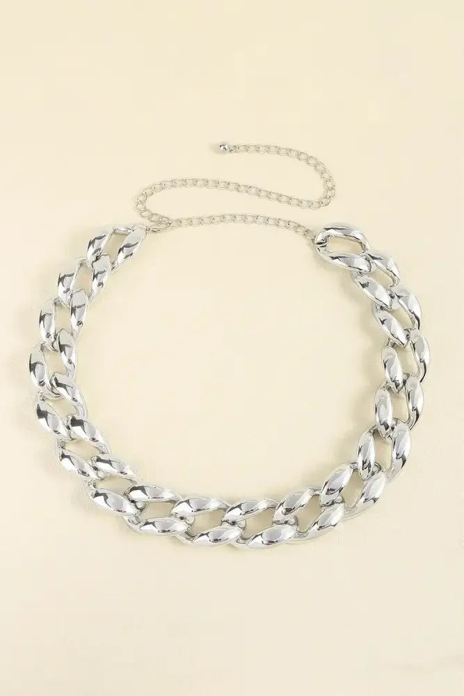 1.2" Width Acrylic Curb Chain Belt