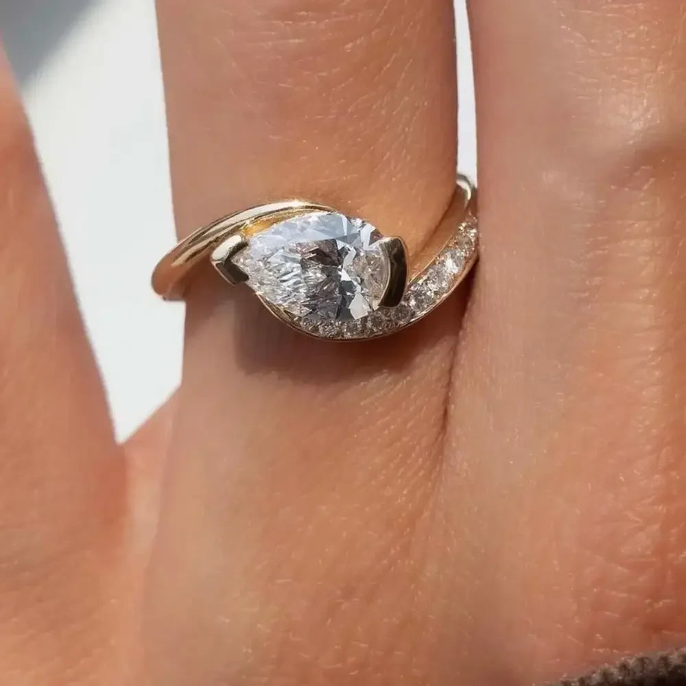 1.5 Carat Moissanite 925 Sterling Silver Ring