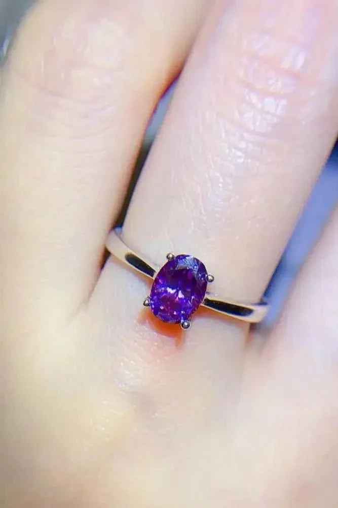 1 Carat Moissanite 4 - Prong Solitaire Ring - Update AvenueRingTrendsi1013007834000421013007834000421 Carat Moissanite 4 - Prong Solitaire RingPurple