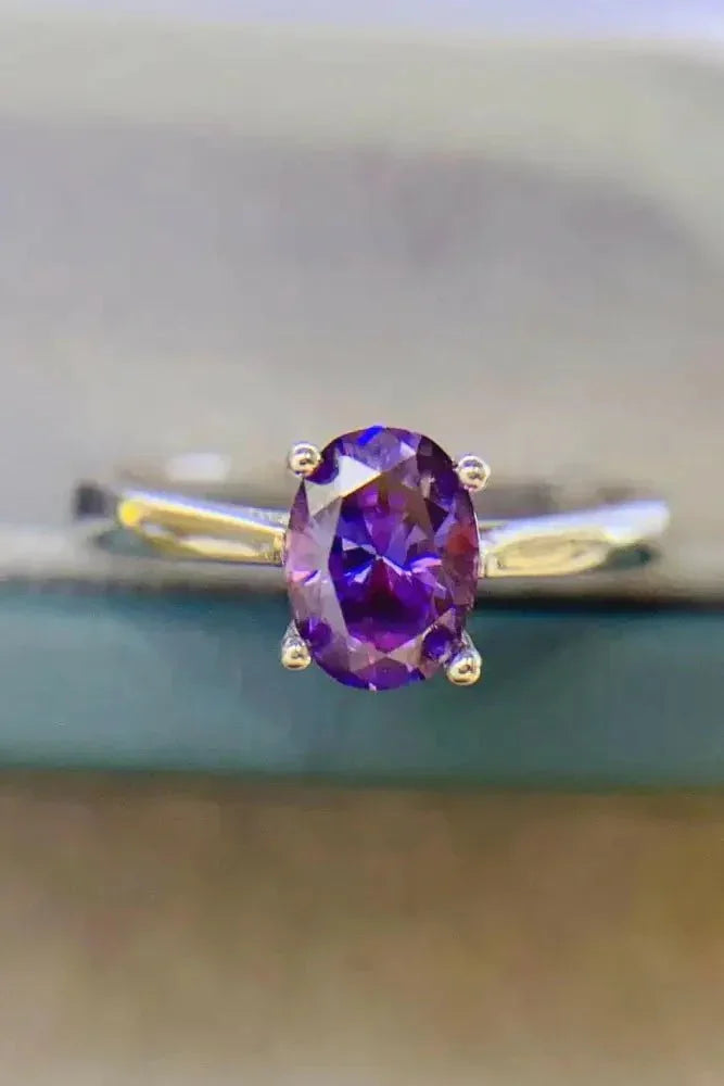 1 Carat Moissanite 4 - Prong Solitaire Ring - Update AvenueRingTrendsi1013007834000421013007834000421 Carat Moissanite 4 - Prong Solitaire RingPurple
