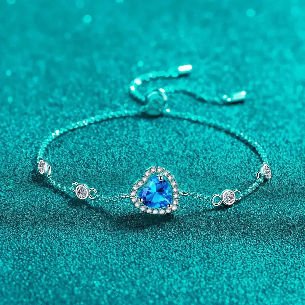 1 Carat Moissanite 925 Sterling Silver Bracelet