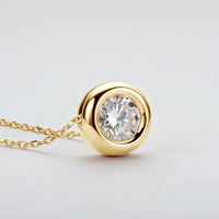 1 Carat Moissanite 925 Sterling Silver Necklace