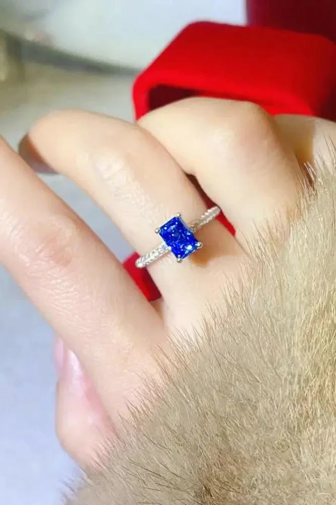1 Carat Moissanite 925 Sterling Silver Rectangle Ring in Blue - Update AvenueRingTrendsi1013006462698261013006462698261 Carat Moissanite 925 Sterling Silver Rectangle Ring in BlueBlue