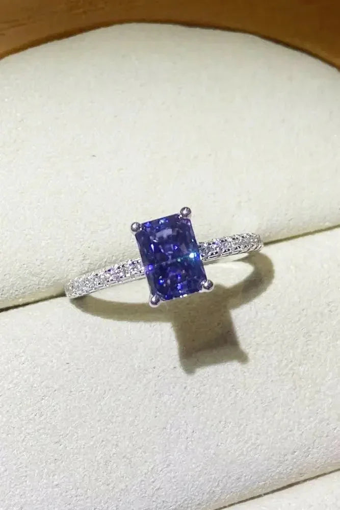 1 Carat Moissanite 925 Sterling Silver Rectangle Ring in Blue - Update AvenueRingTrendsi1013006462698261013006462698261 Carat Moissanite 925 Sterling Silver Rectangle Ring in BlueBlue