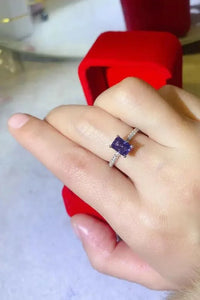 1 Carat Moissanite 925 Sterling Silver Rectangle Ring in Blue - Update AvenueRingTrendsi1013006462698261013006462698261 Carat Moissanite 925 Sterling Silver Rectangle Ring in BlueBlue