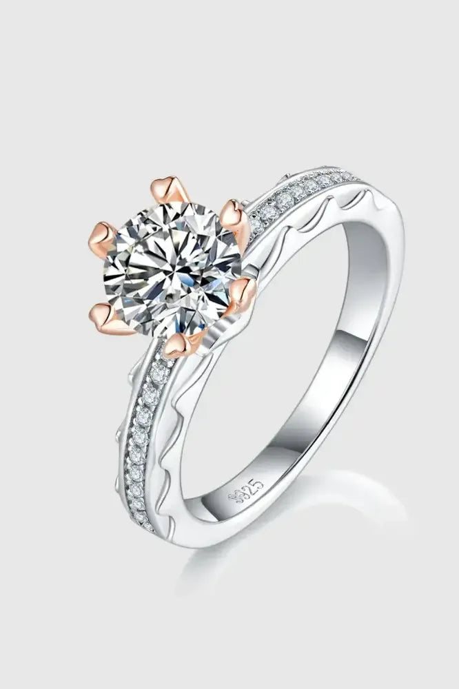 1 Carat Moissanite 925 Sterling Silver Ring