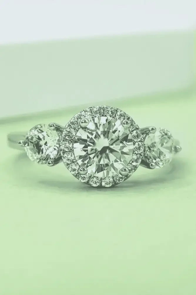 1 Carat Moissanite 925 Sterling Silver Ring