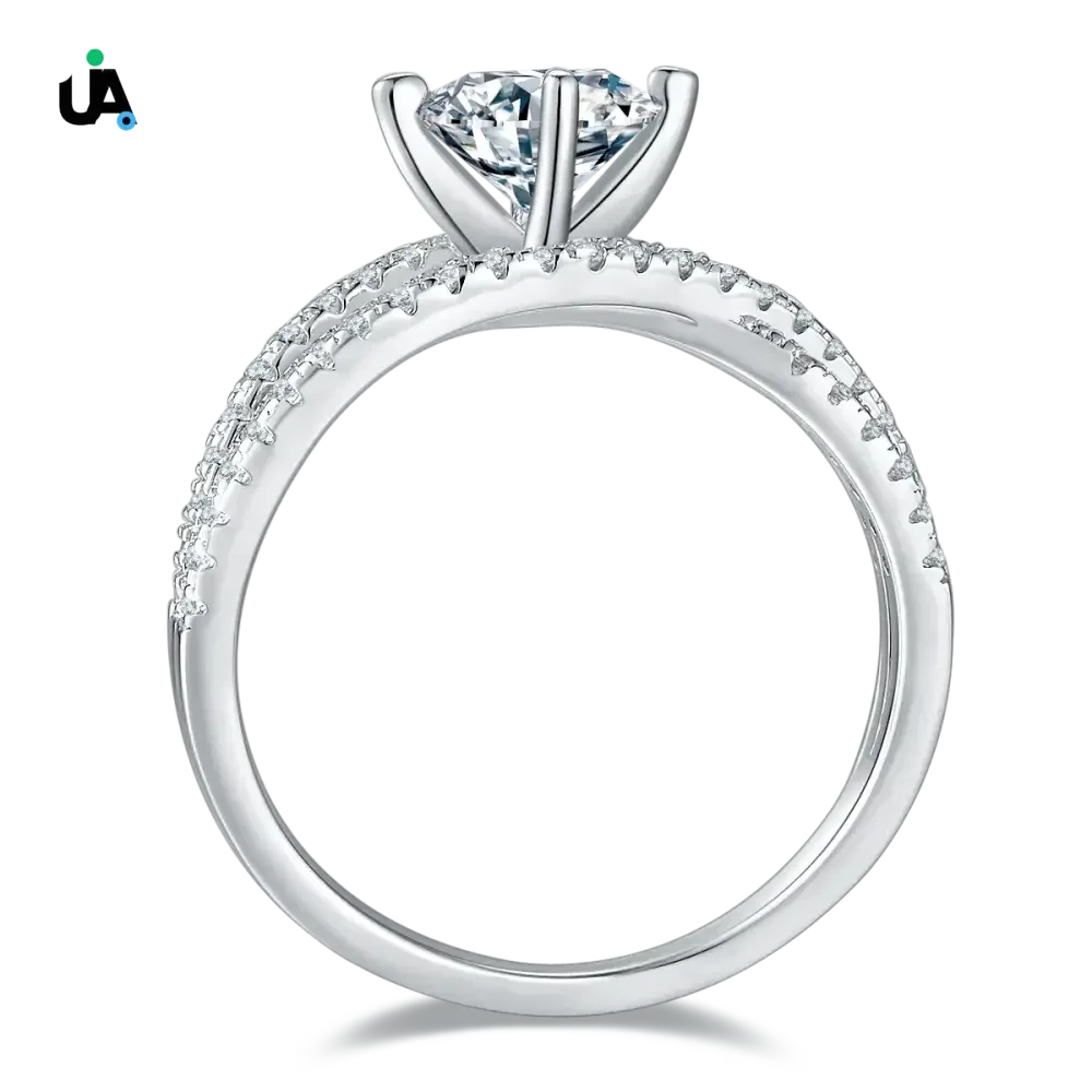 1 Carat Moissanite 925 Sterling Silver Ring