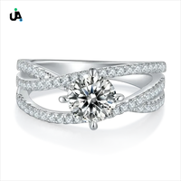 1 Carat Moissanite 925 Sterling Silver Ring