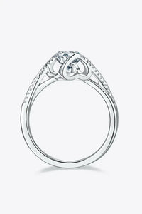 1 Carat Moissanite 925 Sterling Silver Twisted Ring