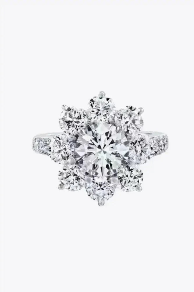 1 Carat Moissanite Flower Ring - Update AvenueRingTrendsi1001002269784451001002269784451 Carat Moissanite Flower RingSilver