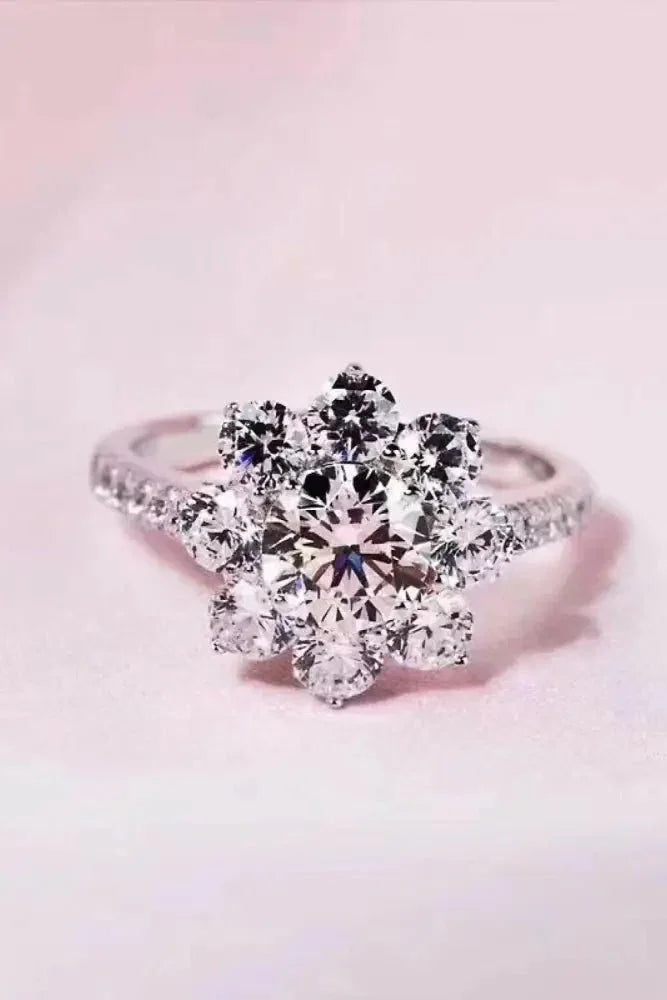1 Carat Moissanite Flower Ring - Update AvenueRingTrendsi1001002269784451001002269784451 Carat Moissanite Flower RingSilver