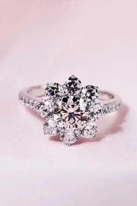 1 Carat Moissanite Flower Ring - Update AvenueRingTrendsi1001002269784451001002269784451 Carat Moissanite Flower RingSilver
