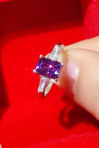 1 Carat Moissanite Platinum - Plated Rectangle Ring in Purple - Update AvenueRingTrendsi1013001009143261013001009143261 Carat Moissanite Platinum - Plated Rectangle Ring in PurplePurple